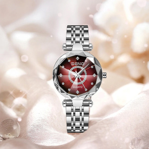 Ocean Heart Luxury <b>Watch</b> Stainless Steel Analog Quartz Women 3BAR Water Resistant Round <b>Case</b> Hidden Clasp 22 CM Band 10.5 Mm - Product Image 2