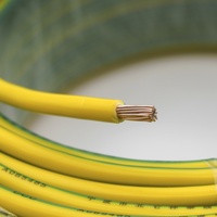 Câble de terre PNTECH BVR-10mm2 jaune-vert en cuivre sans oxygène, monoconducteur, 750V, gaine PVC, pour mise à la terre des centrales électriques