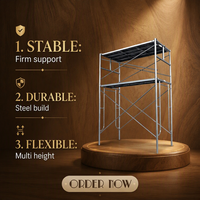 Plateforme d'échafaudage pliable réglable pour échelles, tour d'échafaudage mobile pliable, banc de travail portable pour la peinture et le nettoyage