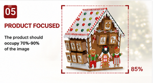 Custom Cardboard Gingerbread House Shaped Advent <b>Calendar</b> Fillable 3D Christmas Countdown Tabletop Decoration Wholesale Supplier - Product Image 2