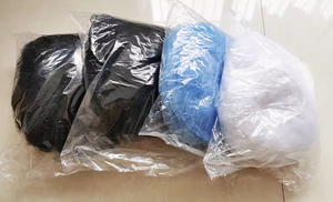 Gorros desechables de nailon azul con malla <span class=keywords><strong>para</strong></span> <span class=keywords><strong>cocina</strong></span> y manipulación de alimentos - Product Image 4