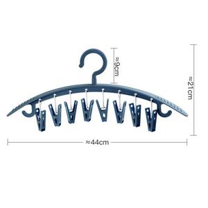 8 Clips en plastique Organisateur de vêtements multifonction Durable Balcon Chaussettes Tissu Séchoir Cintre - Product Image 3