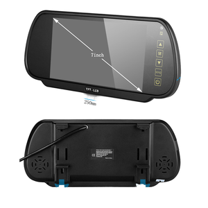 2-Channel <strong>Video</strong> <strong>Input</strong> 7\&quot; LCD Car Rear View <strong>Mirror</strong> <strong>Monitor</strong> with RCA/4-PIN Connector TFT Screen Type for Roof Placement - Product Image 1