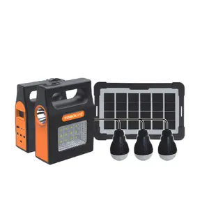 Home Solar Energy Supply 3.2V DC Output Emergency Portable Solar Lighting System With Bluetooth Mp3 FM