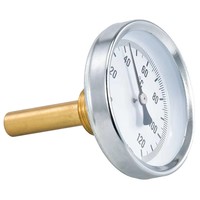 Termometer Bimetalik Tipe Pointer Tahan Suhu Tinggi, Digunakan untuk Pipa Boiler Industri untuk Mengukur Suhu.