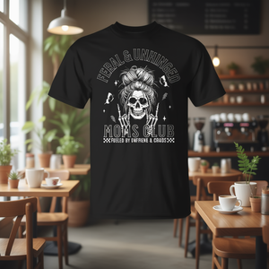 T-shirt Feral And Unhinged Moms Club Skeleton Coffee Mom, noir, taille adulte - Product Image 3