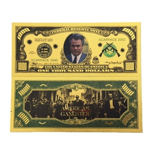 2026 5 types de billets de banque américains gangster en or 24 carats pour collection - Product Image 3