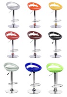 Tabourets de bar pivotants en métal réglables en hauteur, de fabrication chinoise, pour la salle à manger, la cuisine, couleur orange, en stock