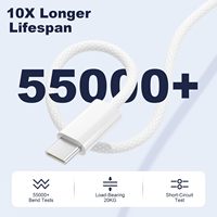 Cable de Carga USB-C de 60W (1 Metro), Cable de Carga Rápida y Sincronización de Datos para Teléfonos, Original