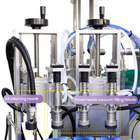 Machine de remplissage, de sertissage et de marquage laser automatique YETO pour flacons de parfum liquide, idéale pour les petites lignes de production.
