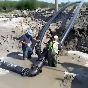 צינור השקיה hdpe שחור 1 1/2 אינץ (32 מ "מ/40 מ" מ) חקלאות גמישה צינור סליל רול עם 1.6mpa לחץ - Product Image 6