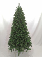 Sapin de Noël artificiel en PVC vert, pointes rondes multicolores, pliable à charnières, pour la décoration de la maison et des fêtes