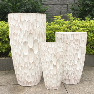 Usine En Gros Grands Jardinières Extérieures pour Jardin Moderne Décoratif Fiber Argile Pots De Fleurs avec Trou De Drainage - Product Image 1