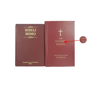 Fabrik Direkt versorgung benutzer definierte Hardcover Goldfolie Stempel rote Abdeckung heilige Bibel Druck