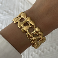 Bracelet jonc ouvert en acier inoxydable CUMAI avec motif floral pour femme, idéal pour les fêtes, le quotidien, la plage, accessoires de bijoux vintage