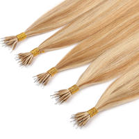 Prix de gros d'usine, extensions de cheveux humains de haute qualité, alignées sur les cuticules, nano anneaux, cheveux indiens bruts, 22 pouces, 24 pouces, extensions de cheveux I-tip, fournisseurs de cheveux