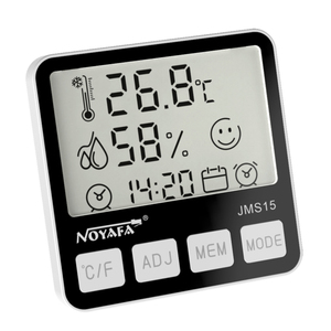 NOYAFA JMS15 Grand écran LCD numérique HD 2-en-1 Thermomètre Hygromètre Testeur de température et d'humidité Station météo Horloge avec support mural - Product Image 4