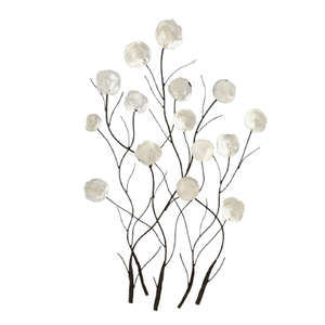 Arte de pared de Metal de lujo moderno, diseño Floral de colores para sala de estar, decoración colgante inspirada en la naturaleza para el hogar - Product Image 2