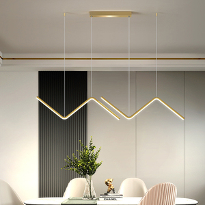 Lustre LED Minimaliste Nordique Moderne en Fer et Acrylique pour Restaurant, <span class=keywords><strong>Vitrine</strong></span>, Cuisine, Chambre, <span class=keywords><strong>Luminaire</strong></span> Suspendu Long d'Intérieur - Product Image 4