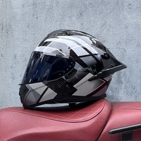 Casque intégral de moto SLKE amélioré certifié DOT avec grande aile arrière, double lentille, double visière, unisexe, toutes saisons