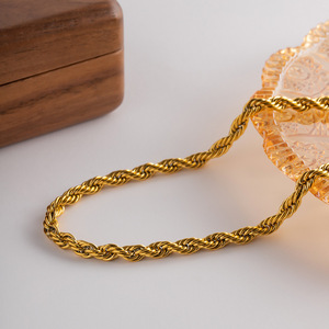 Collar de Cadena Trenzada de Aleación de Zinc con Diseño Geométrico, Joyería de Moda, Regalo - Product Image 4