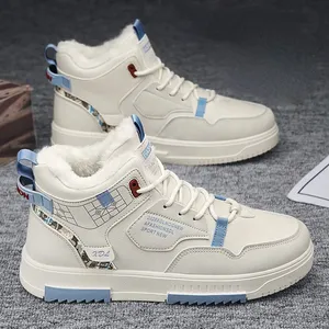 Baskets décontractées pour hommes 2024, bottes de neige chaudes en polaire pour l'hiver, chaussures de course montantes à semelle épaisse antidérapante pour le sport en extérieur - Product Image 1