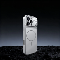 Coque de téléphone magnétique givrée mate avec protection d'objectif en verre pour iPhone 17 Air 16 15 14 13 12 11 Pro Max Plus