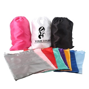 Sac en Satin rose vierge à personnaliser, ensemble d'emballage avec Logo personnalisé pour femmes, foulard de bord, étiquettes pendantes, Bonnets et perruque, 50 unités - Product Image 6