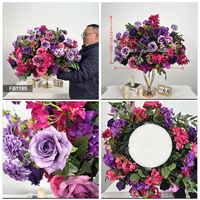 Centre de table floral artificiel en roses, décoration pour événements de mariage, boule de fleurs rose pâle pour mariage, maison, hôtel, villa, décoration de fête