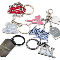 Porte-clés en métal de luxe personnalisé, logo d'entreprise 2D 3D, pendentif mignon kawaii pour sac à dos, cadeau, porte-clés en métal émaillé
