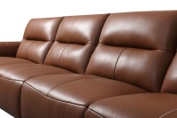 Luxuriöses 4-Sitzer-Sofa aus Vollnarbenleder mit elektrischer Liegefunktion, breiten Armlehnen und Metallbeinen – Ideal für Villen, Hotels und Großprojekte – Großhandel für Innenmöbel