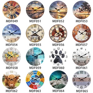 Nordic Minimalist <b>Wooden</b> <b>Wall</b> <b>Clock</b> Quartz Single Face Needle Round Decorative Timepiece Custom Logo for Living Room - Product Image 4