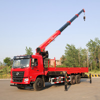 Nouveau dongfeng sany 12 tonnes grue camion monté palfinger camions à benne basculante grue montée chine euro3