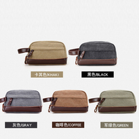 Trousse de toilette en toile unie pour hommes, sac de maquillage de voyage écologique, personnalisé, vente en gros,