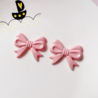 Breloques plates à dos plat en strass rose, motifs nœud et étoile, style Kawaii, pour coques de téléphone, coques d'iPad, accessoires capillaires, décorations de chaussures et loisirs créatifs DIY