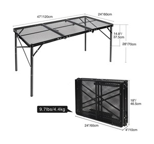 Tavolo portatile da campeggio leggero da trekking per barbecue da <span class=keywords><strong>spiaggia</strong></span> - Product Image 1