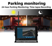 Enregistreur de caméra de voiture portable 7'' IPS AHD 1080P à double objectif 4 canaux, kit de caméra de recul sans fil pour remorques