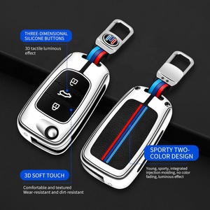 Housse de clé de voiture de luxe en alliage de zinc et silicone, anti-chute, anti-brouillage, pour <span class=keywords><strong>Hyundai</strong></span> - Product Image 2