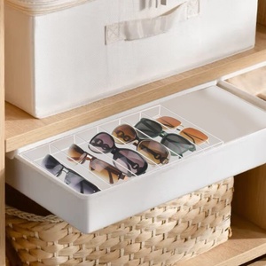 Bandeja de almacenamiento de gafas de acrílico transparente pulido moderno de 6 ranuras, de pie, para exhibición, al por mayor, novedad, Justincase - Product Image 6