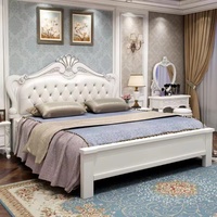 Lit de style européen 1,8 mètre, chambre principale haut de gamme, lit français luxueux de 1,5 mètre, lit king-size