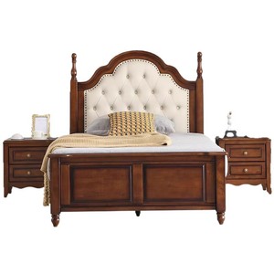 American Country Retro Style 1.2m Kids <b>Bed</b> <b>Solid</b> <b>Wood</b> Soft Headboard <b>Single</b> <b>Bed</b> for Boy Girl Child Bedroom - Product Image 5