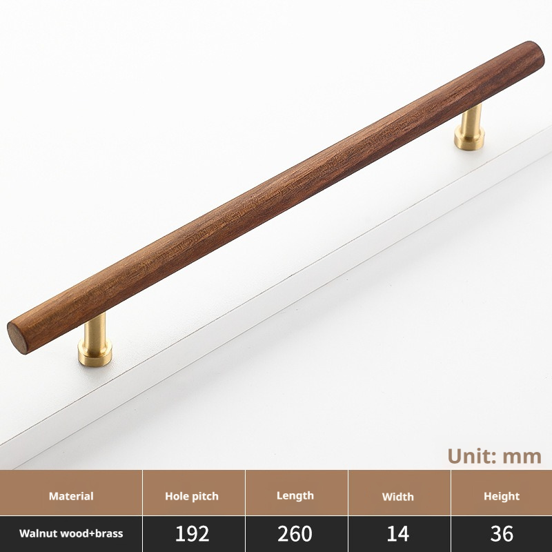 8877# Espacement des trous de 192 mm en bois de noyer