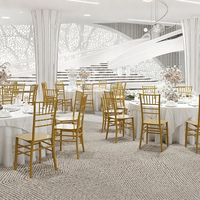 Chaise Chiavari en bambou blanc empilable de luxe, chaise de mariage en plastique durable pour hôtel, salle à manger, mariage, fête, événements en plein air