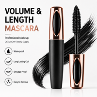 Mascara de luxe or rose allongeant, volumisant, recourbant, waterproof, pour cils, marque privée OEM ODM