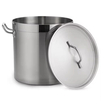 Ensemble de marmites à soupe chaudes en acier inoxydable robuste de grande capacité pour la cuisine professionnelle et la restauration
