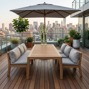 Modern Design Outdoor Furniture <b>Garden</b> Set Waterproof Rattan Aluminum Vietnam Origin 3 Years Warranty OEM ODM Service Hotel Park - Product Image 1