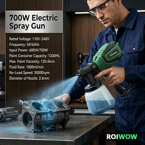 <span class=keywords><strong>Pistolet</strong></span> à peinture électrique HVLP 700W <span class=keywords><strong>Pistolet</strong></span> à peinture portable pour voiture Mini pistolets de pulvérisation électriques portatifs - Product Image 6