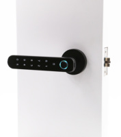 Precio de fábrica Cerradura de manija inteligente Manija de puerta inteligente con cerraduras Casa Ttlock Tuya Código Huella digital Cerradura de entrada sin llave para exteriores
