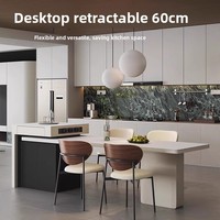 Table-bureau îlot de style italien, luxe léger, combinable, extensible, pliable, avec plaque de cuisson à induction et espace de rangement, pour usage domestique et hôtelier, design moderne