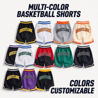 Shorts de basketball QuestLink personnalisés blancs à motifs, séchage rapide, tissu en maille respirant, tenue de sport classique pour équipe